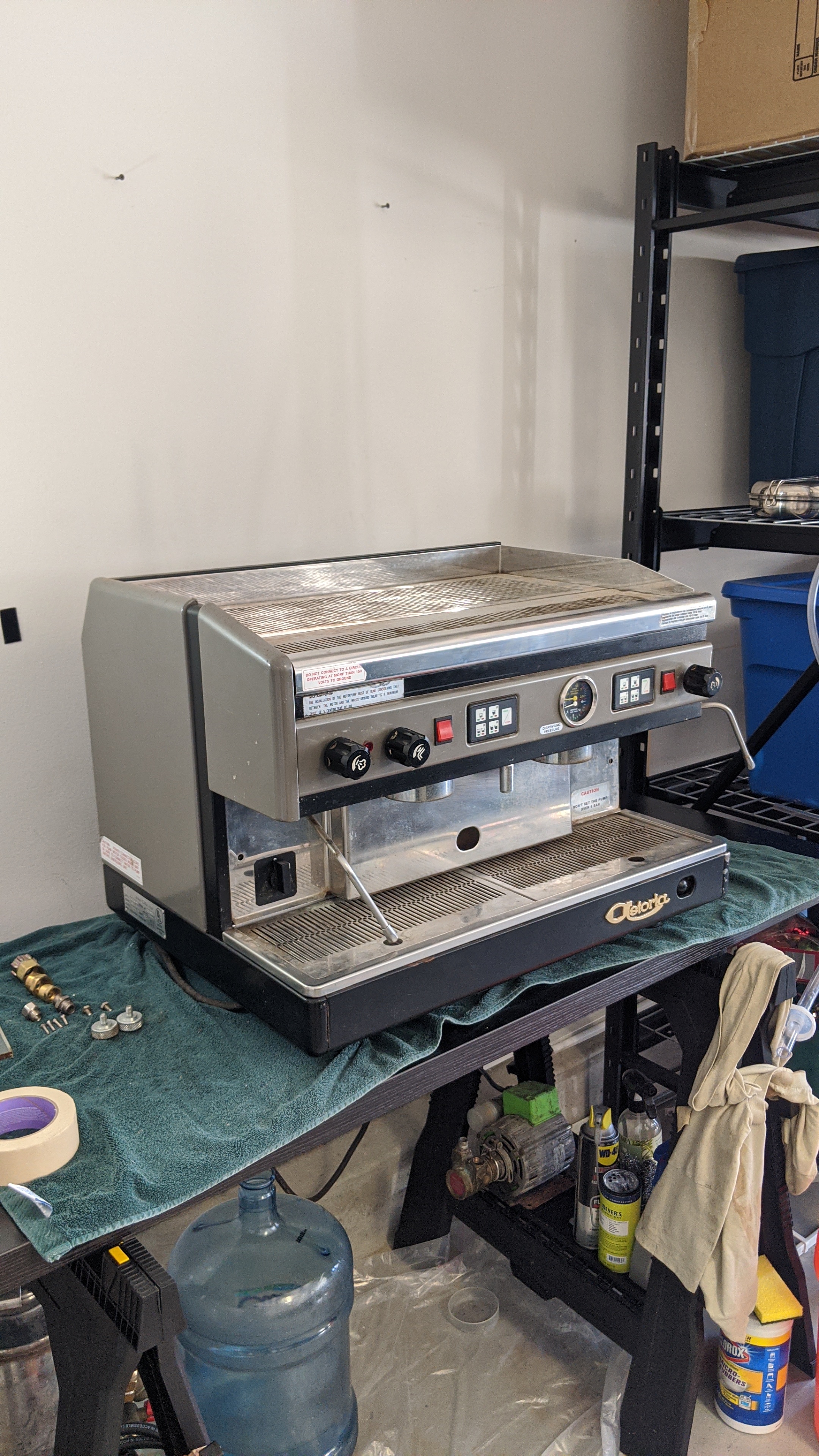 Image of the machine partially disassembled